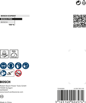 Cepillo de copa pesado de metal Bosch PRO 100 x 0,8 mm.